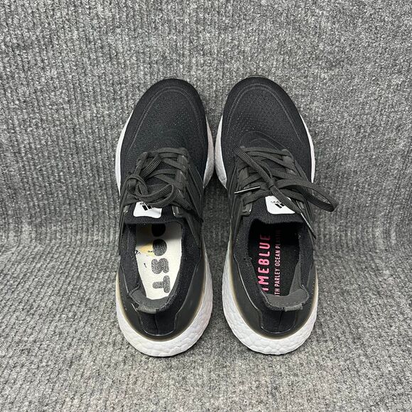 Adidas Ultraboost 21 Core Black Blue Oxide‎ Running Shoes Women’s 8.5 FY0405 - Picture 7 of 8